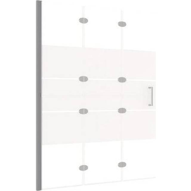 vidaXL Folding Shower Enclosure ESG 100x140 cm White
