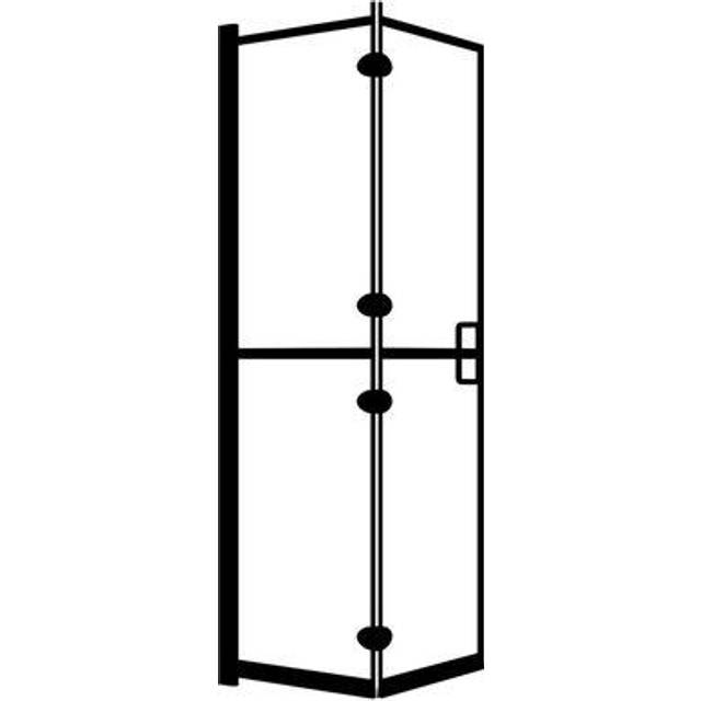 vidaXL Folding Shower Enclosure ESG 80x140 cm Black