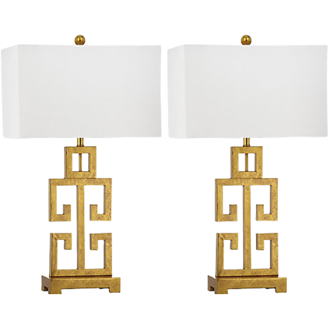 Safavieh Set Of Two 28.75In Greek Key Table Lamps