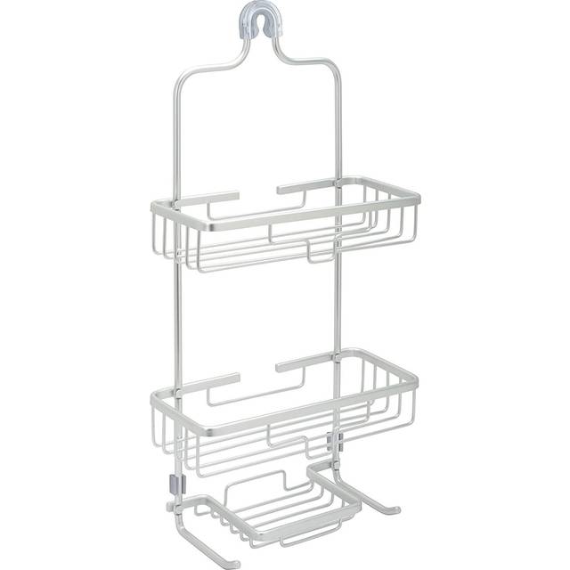 Zenna Home Hanging Shower Caddy  Over the Shower Head Bathroom Storage  Rustproof  No Drilling  Bath Organizer with 2 Shelves  Soap Tray  Razor Holder