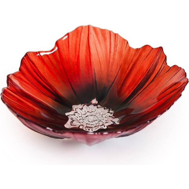 Målerås Glasbruk Poppy bowl large red-black