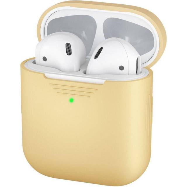 KeyBudz PodSkinz Silicone Case (Apple AirPods 1/2) - Gul - Blå/Grå/Gul/Svart/Vit/