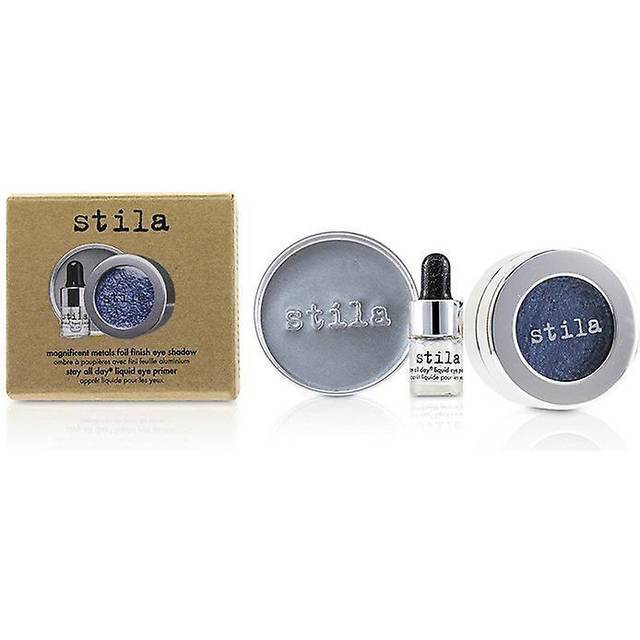 Stila Magnificent Metals Foil Finish Eyeshadow With Mini Stay All Day Liquid Eye Primer Metallic Cobalt
