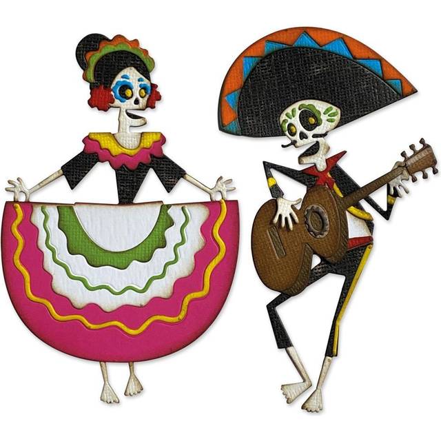 Sizzix Thinlits Die Set 664969 Day of The Dead Colorize by Tim Holtz, 21 Pack