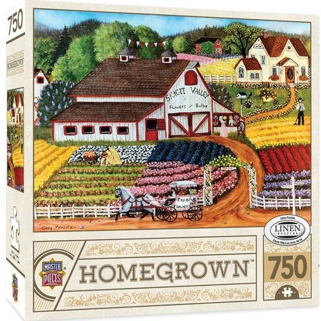 750 Piece Jigsaw Puzzle For Adult, Family, Or Kids - Fresh Flowers By Masterpieces - 18X24 - Family Owned American Puzzle Company