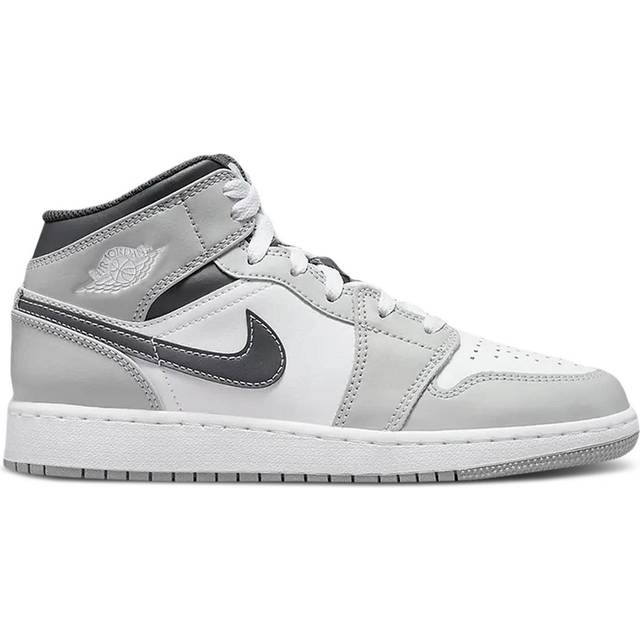 Air Jordan 1 Mid - Unisex - Light Smoke Grey Anthracite, 44 (44)