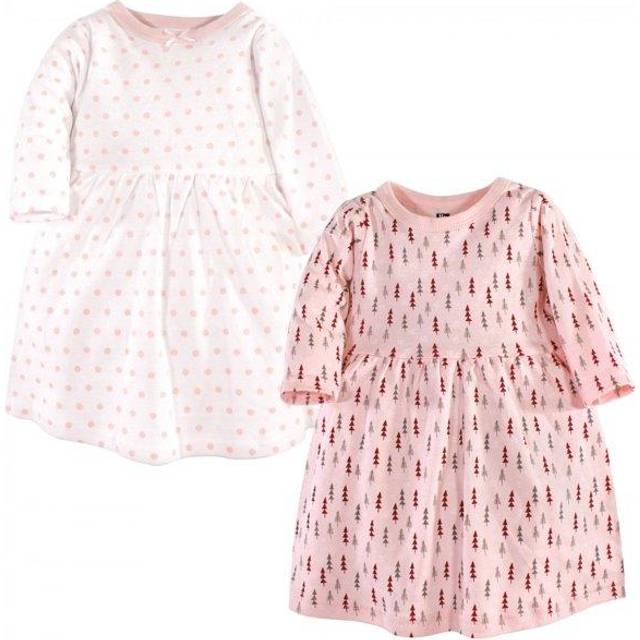 Hudson Baby baby girls Cotton Dresses Casual Dress  Winter Forest Long-sleeve  4T US