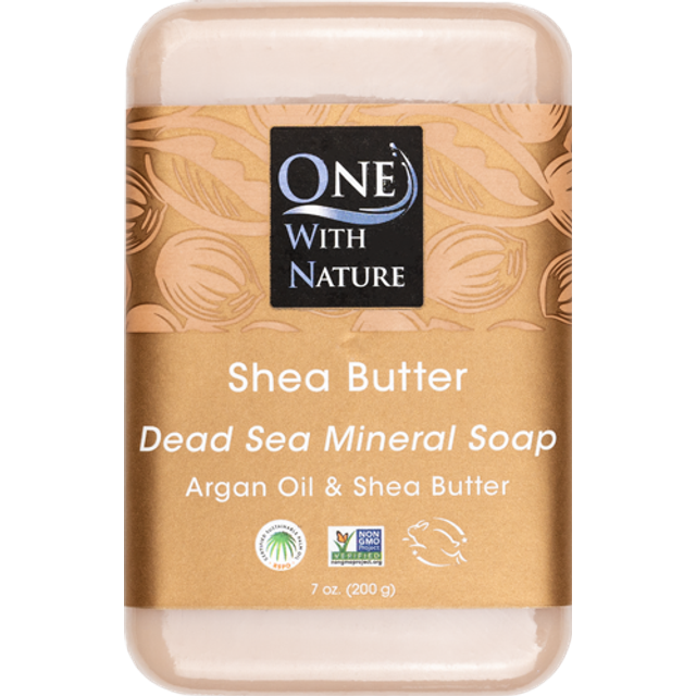 One with Nature  Dead Sea Mineral Bar Soap  Shea Butter  7 oz (198 g)