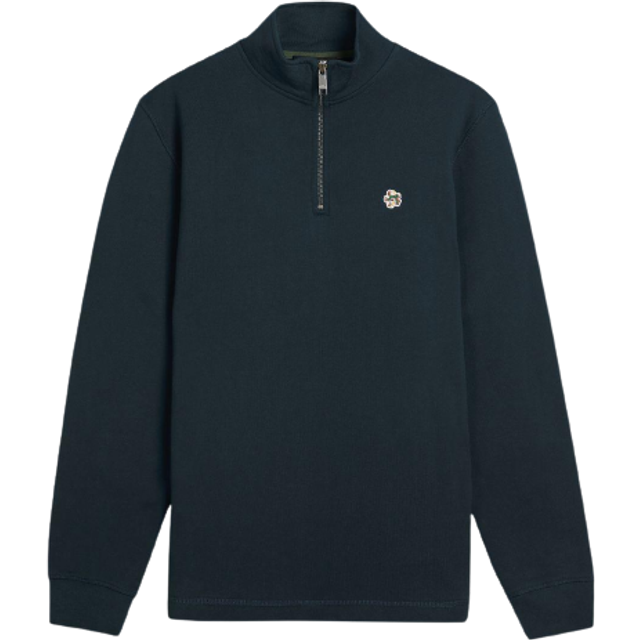 Ted Baker Mens Kilbrn Half Zip Sweatshirt in Navy Cotton - Size X-Small