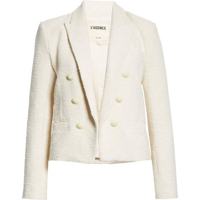 Brooke Double-Breasted Crop Blazer - ECRU - 8