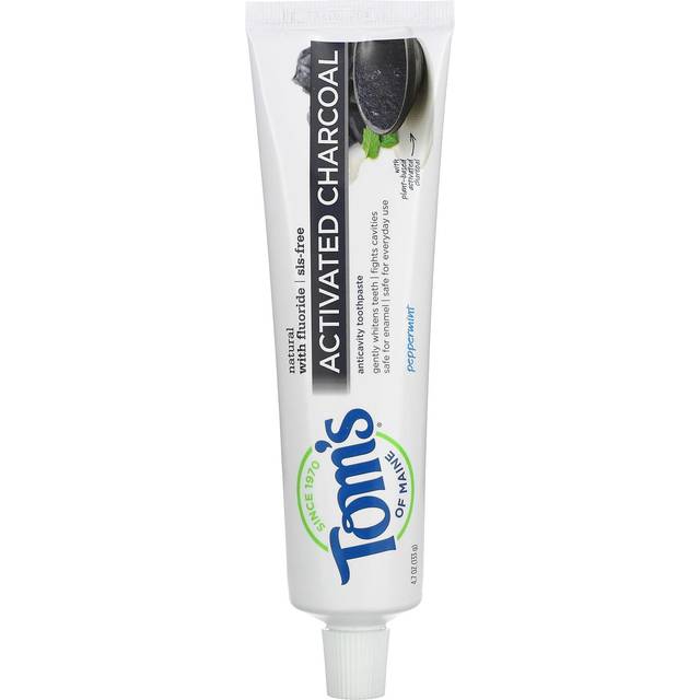 Tom's of Maine, Natural Cavity Prevention Toothpaste, Activated Charcoal with Fluoride, Peppermint, 4.7 oz (133 g)