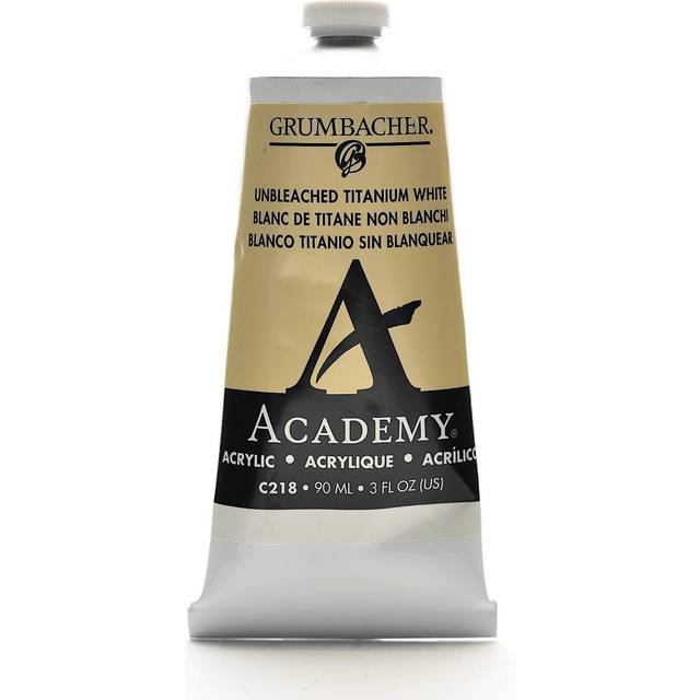 Grumbacher Academy Acrylic Paint  Gloss  90ml3 oz Metal Tube  Unbleached Titanium White