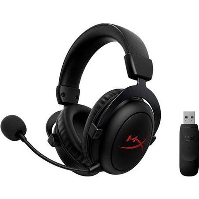 HyperX Cloud Core – trådlöst spelheadset för PC, DTS hörlur: X rumsligt ljud, öronkuddar med minnesskum och hållbar aluminiumram