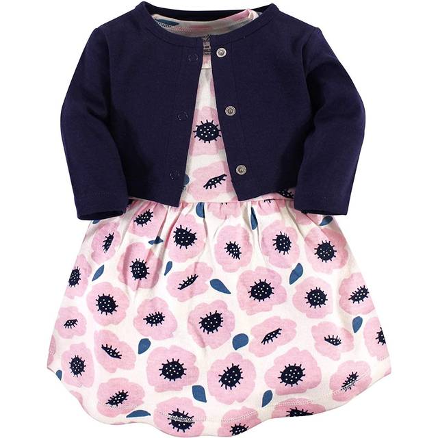 Touched by Nature baby girls Organic Cotton and Cardigan Casual Dress  Blossoms  3T US