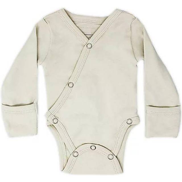 Organic Kimono Bodysuit in Stone