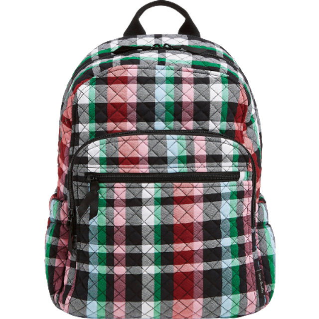 Vera Bradley Womens cotton campus Backpack  Ribbons Plaid - Recycled cotton  One Size