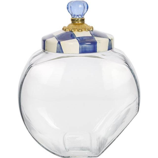 Mackenzie-Childs Royal Check Enamel Lid Cookie Jar