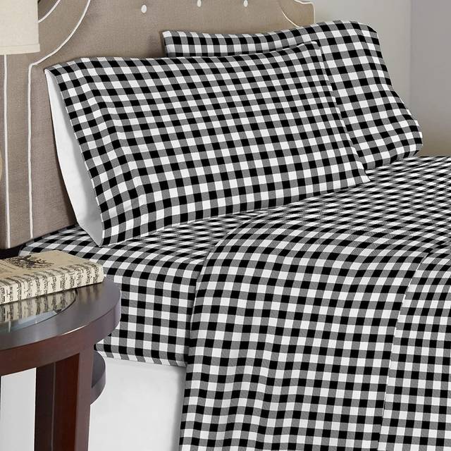 Pointehaven Flannel Deep Pocket Set with Oversized Flat Sheet  Twin  Milton