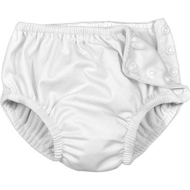 i Play Baby Ultimate Reusable Snap Swim Diaper  New White  6-12 Months