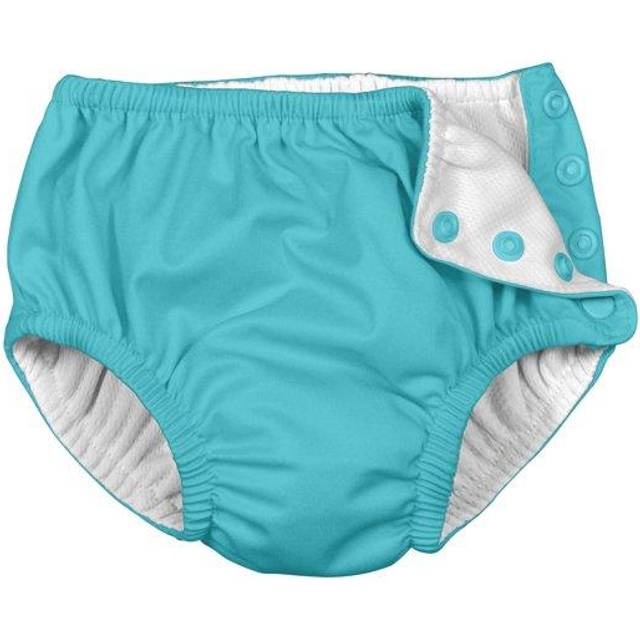 Snap Reusable Absorbent Swimsuit Diaper-Aqua-4T
