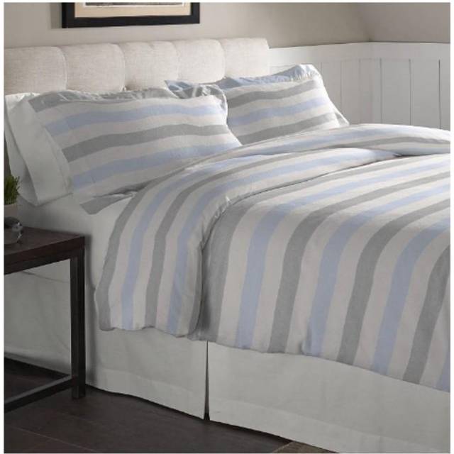 Pointehaven Flannel Deep Pocket Set with Oversized Flat Sheet  Twin  Savannah