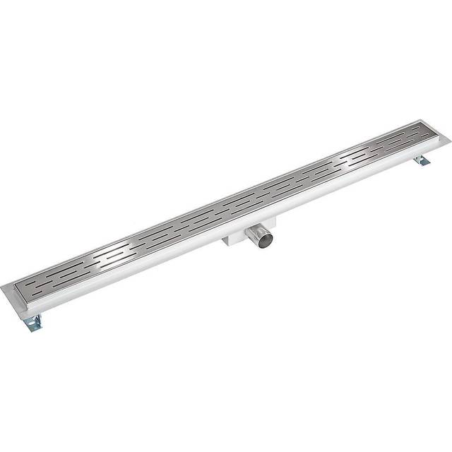 Tectake Channel Drain Made Of Stainless Steel - Low 100 cm, Grey