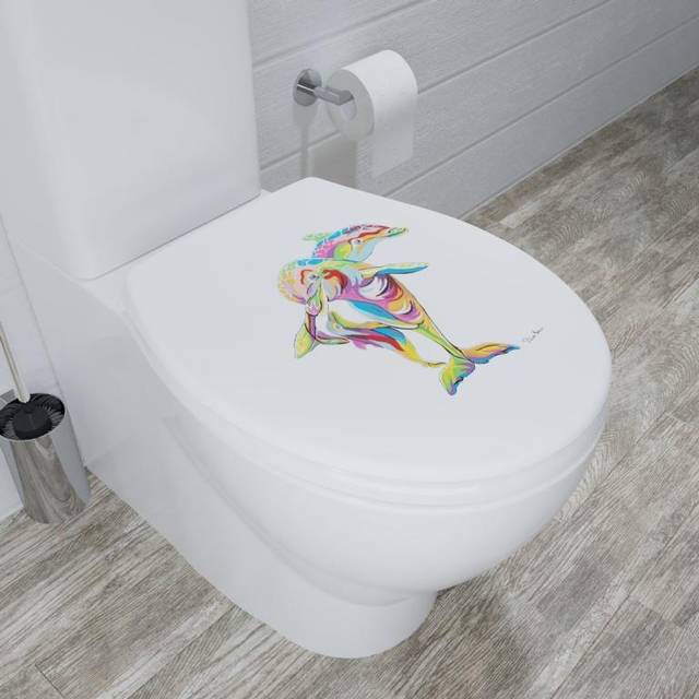 Steven Brown Hannah McWave Flexi-Fix Toilet Seat - Soft Close and Quick Release with Adjustable Hinges, Durable Polypropylene Plastic with Top and Bot - White (4cm H X 38cm W X 39.8cm D)