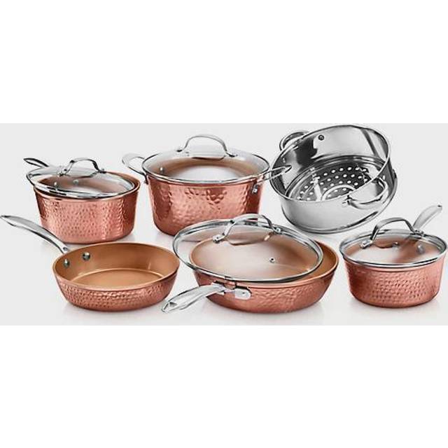 Gotham Steel Hammered Copper 10Pc Cookware Set