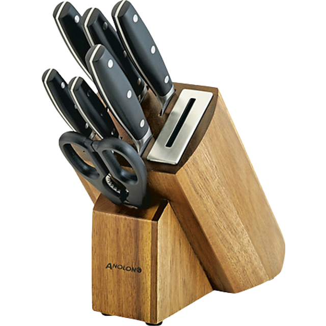 AlwaysSharp 8-Piece Knife Block Set with Built in Sharpener