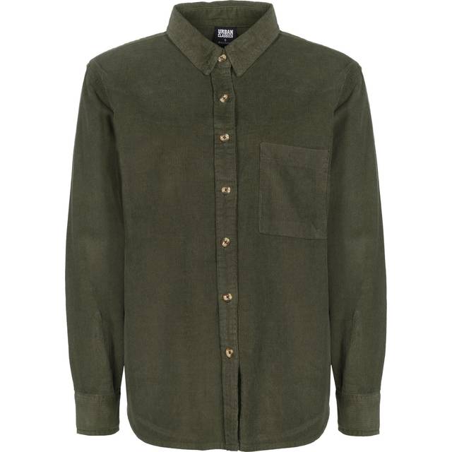 Woman's shirt Urban Classics corduroy oversized - Vert