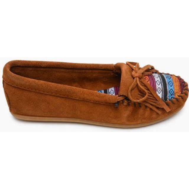 Minnetonka Womens Kilty Moccasin Brown Arizona Size 8.5