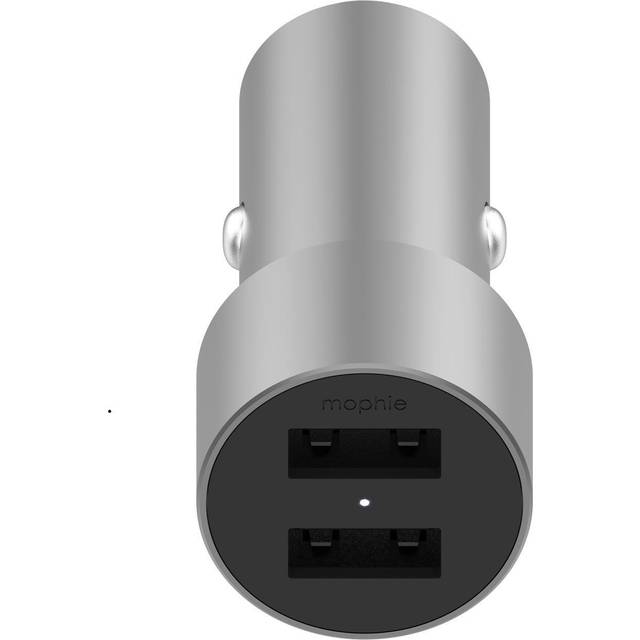 Mophie In-Car USB Dual Charger USB A 24W - Aluminum