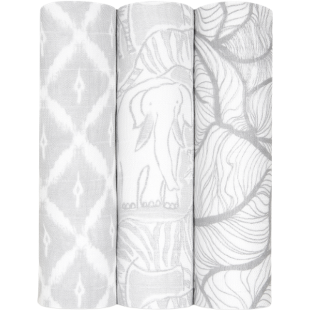 aden + anais Classic Swaddles - Culture Club (3 Pack) - Black