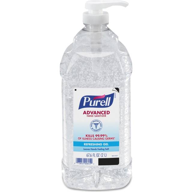 Go-Jo Industries 9625-04 GOJO Pump Bottle PURELL Instant Hand Sanitizer  2 L