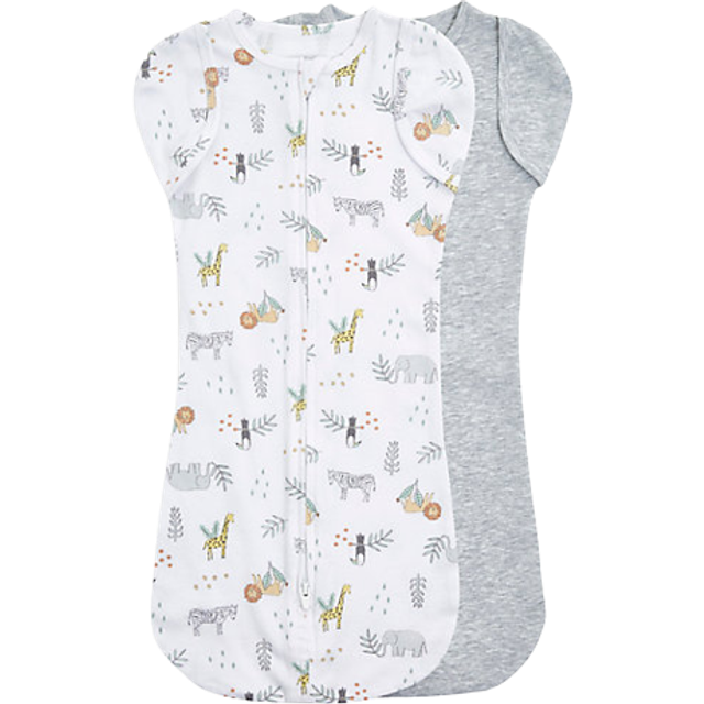 Aden Anais Essentials Easy Snug Swaddle Wearable Sleeping Bag for Newborns Months Savannah Spot 2 Pack + Arm-Free 0-3