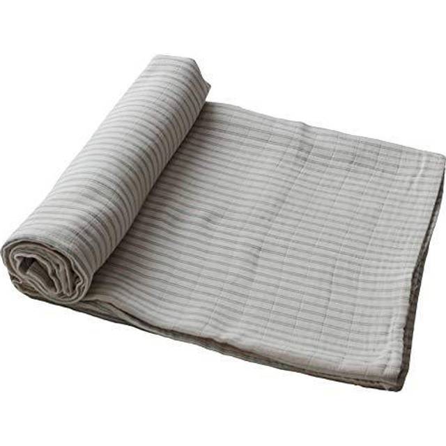 Extra Soft Organic Washed Cotton Muslin Swaddle (Sage Stripe)