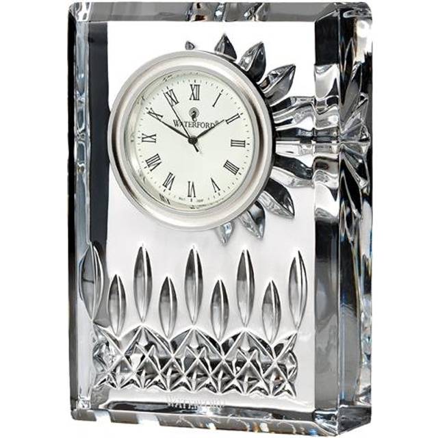 Waterford Crystal Lismore Cut Glass Mantel Clock, Small