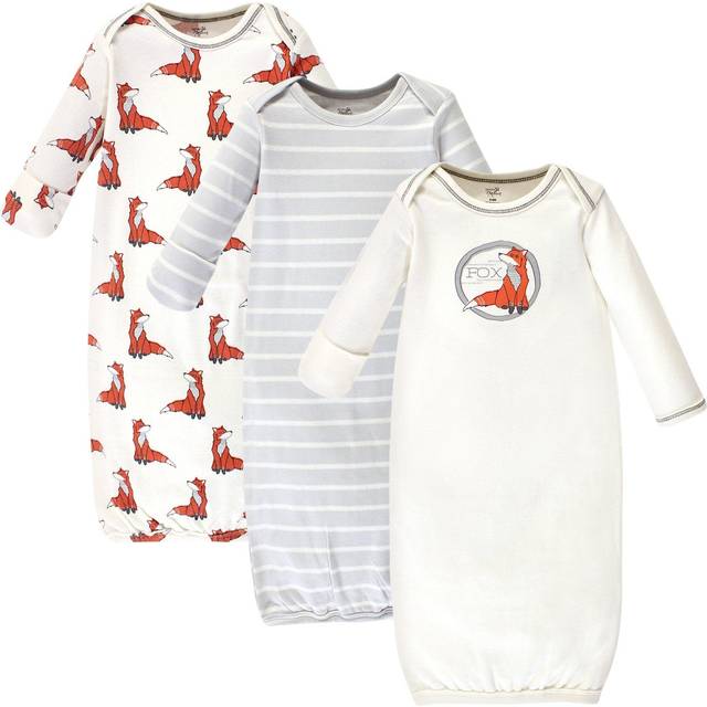 Touched by Nature Unisex Baby Organic Cotton Gowns  Boho Fox  0-6 Months US