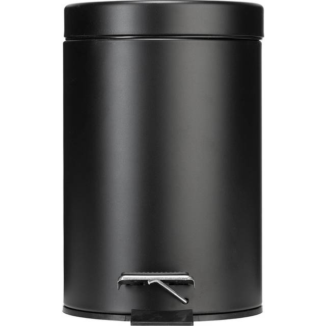 Croydex - Soft Close Matt Black Bin, Bathroom Waste Rubbish Bin