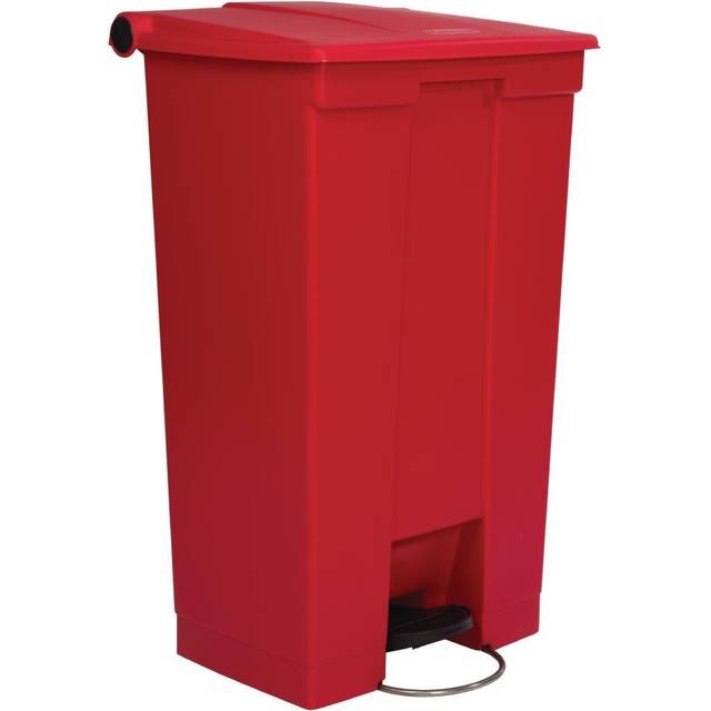 Rubbermaid Step-On Pedal Bin Red 87L