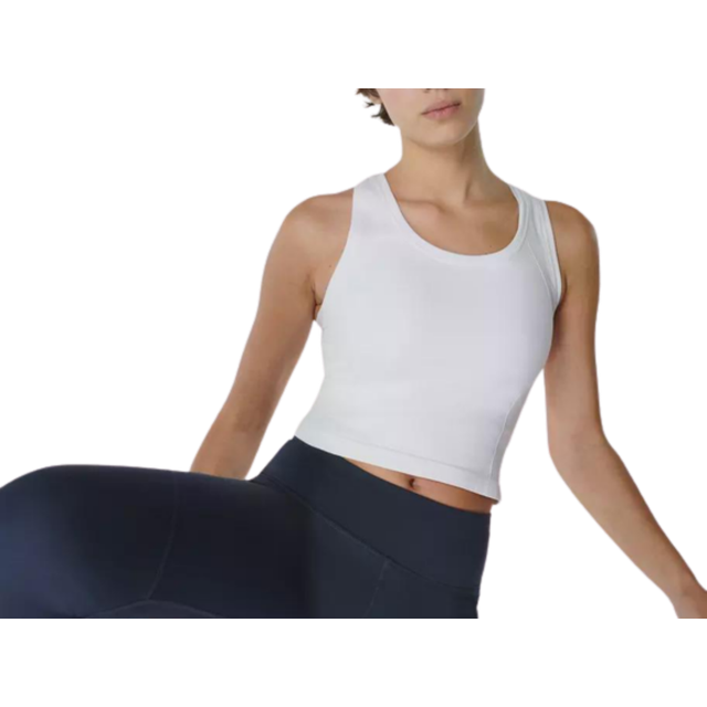 Sweaty Betty Womens Training Athlete Crop Seamless Workout Tank Top - White, White, Size Xl, Women - XL