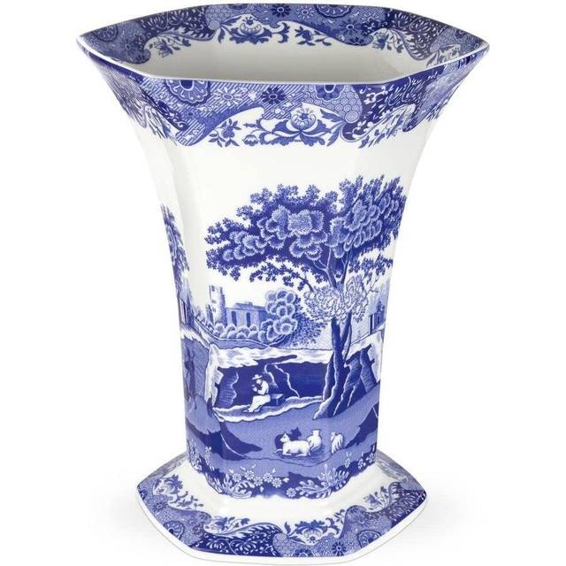 Spode - Blue Italian vas 27 cm blå/vit