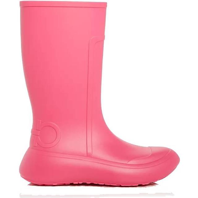 Hot Pink Logo Ankle Rainboots