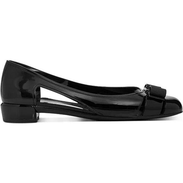 Ferragamo Women Jelly ballet flat with Vara Bow Black Size 7