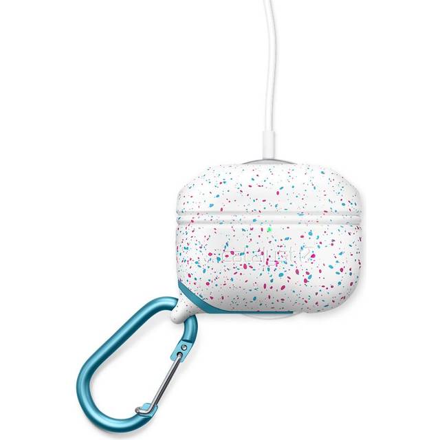 Catalyst® vattentätt fodral för AirPods Pro (1:a och 2:a generationen), skyddande silikon, trådlös laddning, karbinhake, stötsäker silikontätning - Apple-tillbehör – Funfetti