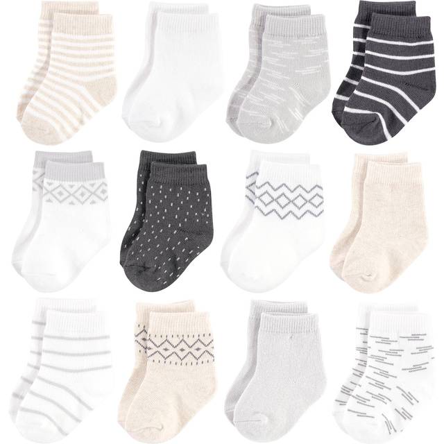 Touched by Nature baby boys Touched Nature Unisex Organic Cotton Socks  Modern Neutral  6-12 Months Casual Sock  Modern Neutral  Months US