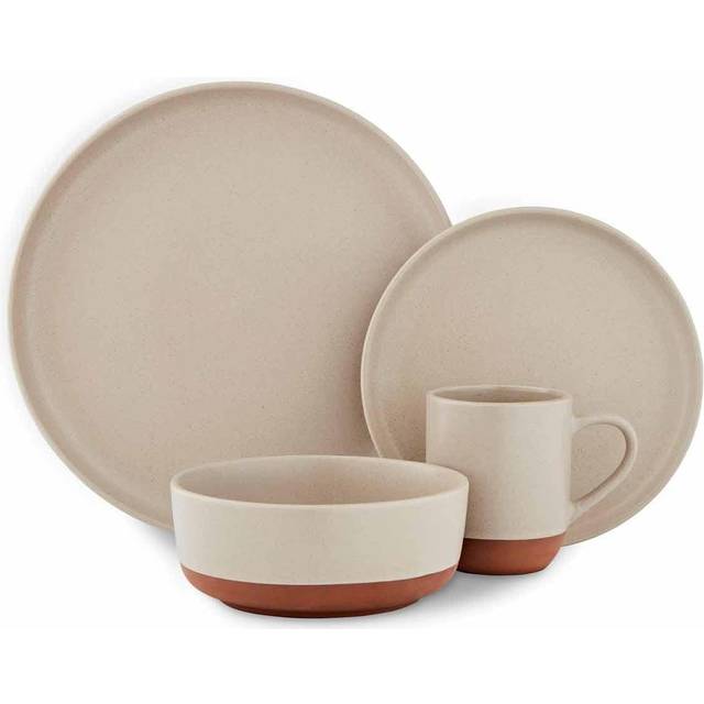 Tower Barbary & Oak Cream Verona 16 Piece Dinnerware Set