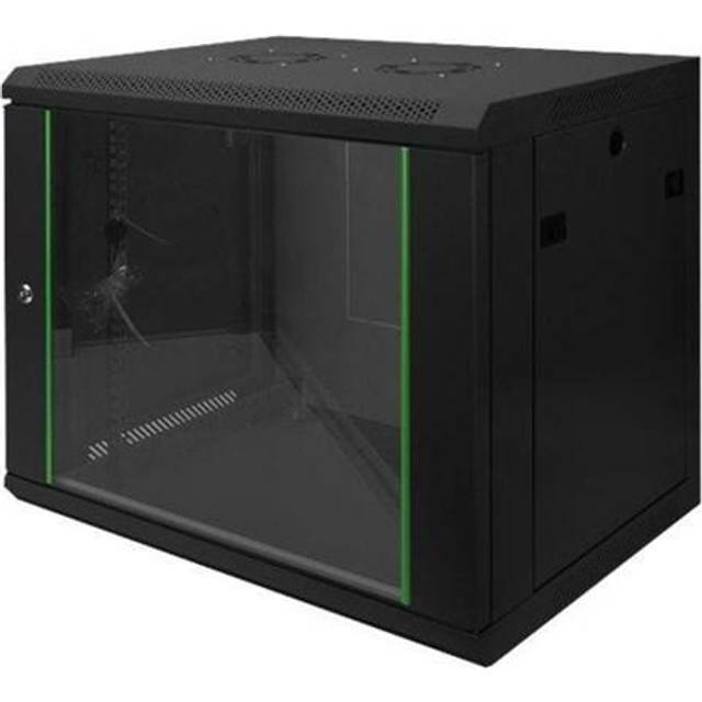 DIGITUS Nätverksskåp - 19-tums rack - 9U - Väggmontage - 450 mm djupt - Bärförmåga 60 kg - Dynamic Basic-serien - Svart