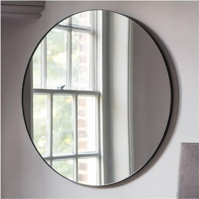 Gallery Direct Bowie Round Metal Frame Mirror, 80cm