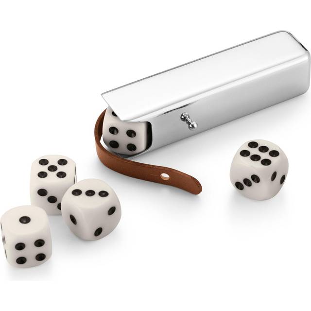 Georg Jensen Sky Dice Game & Stainless Steel Travel Case, Silver